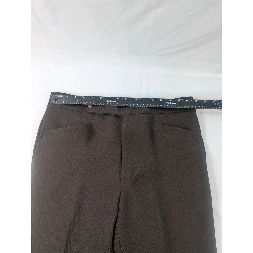True‎ VTG 70s Levis Panatela Sportswear Flare Leg Trouser 34x31 Talon Zip-brown